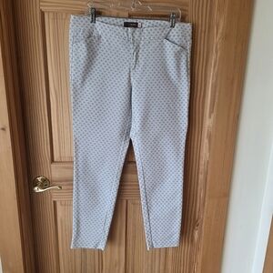 Crosby Patterned Cigarette Slim Pant Size 12